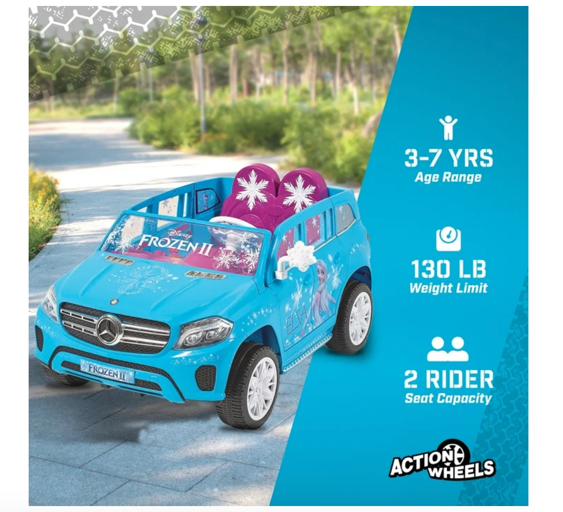 12V Disney's Frozen Mercedes GLS-320 Powered Ride-on for Girls Ages 3+, up to 5 MPH