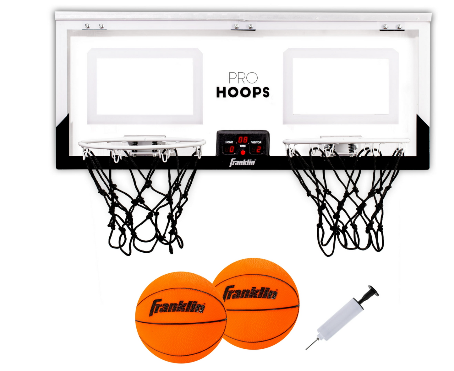 Franklin Sports 2 Player Over the Door Mini Basketball Hoop