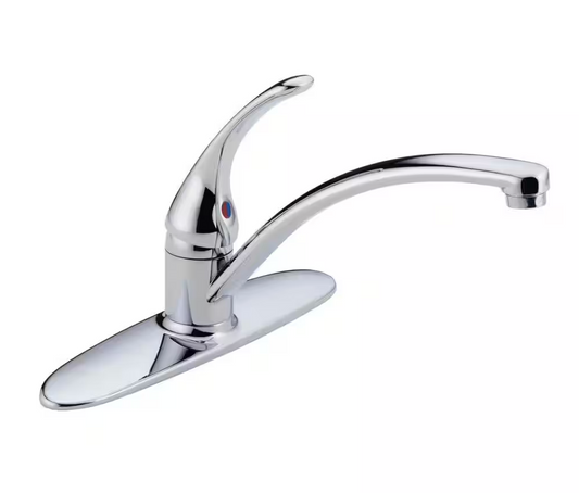 Delta Foundations Single-Handle Standard Kitchen Faucet in Chrome