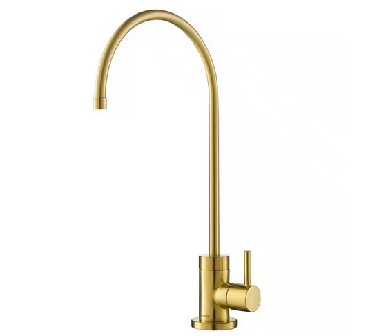 KRAUS Purita Single Handle 100% Lead-Free Beverage Faucet in Brushed Brass