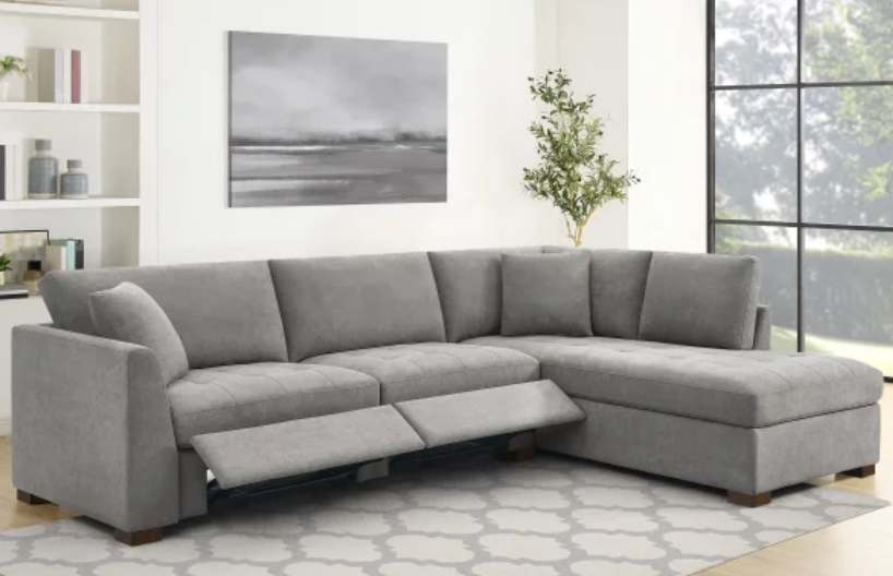 Thomasville Miles Fabric Sectional with Power Footrest